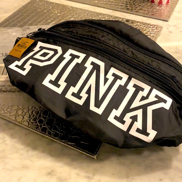 PINK Victoria's Secret Bags Nwt Victorias Secret Pink Black Nylon